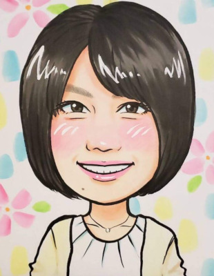 私がこんな似顔絵になりま~す