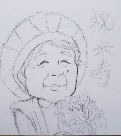 似顔絵のラフ画
