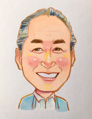 私がこんな似顔絵になりま~す