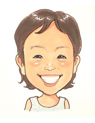 私がこんな似顔絵になりま~す