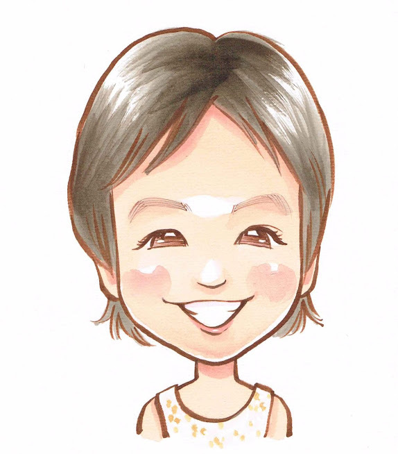 私がこんな似顔絵になりま~す