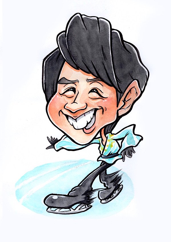 羽生結弦選手の似顔絵