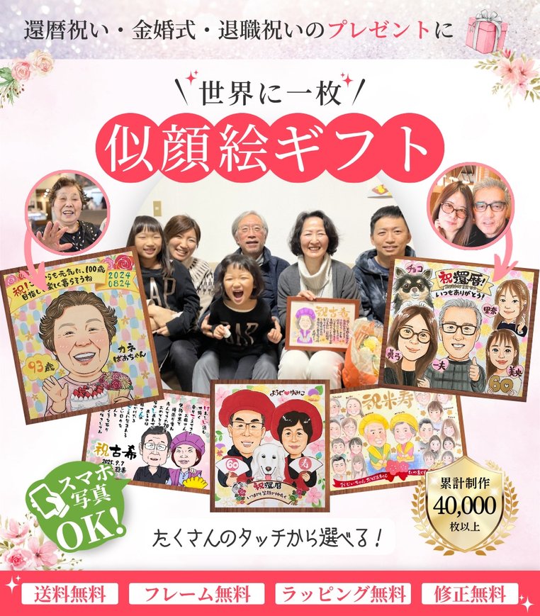 大人数も人気な似顔絵イラスト専門サイト、にがおえキッチン