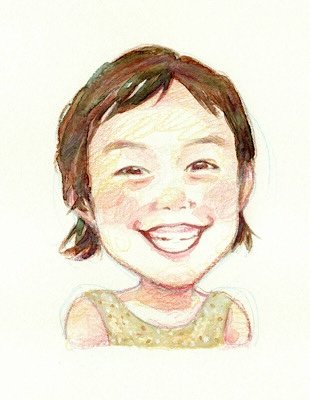 私がこんな似顔絵になりま～す