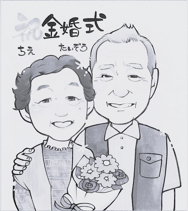 似顔絵のラフ画