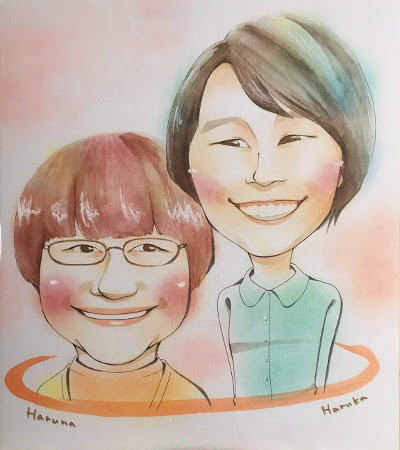 ハリセンボンの似顔絵