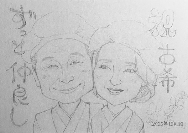 似顔絵の下書き修正無料