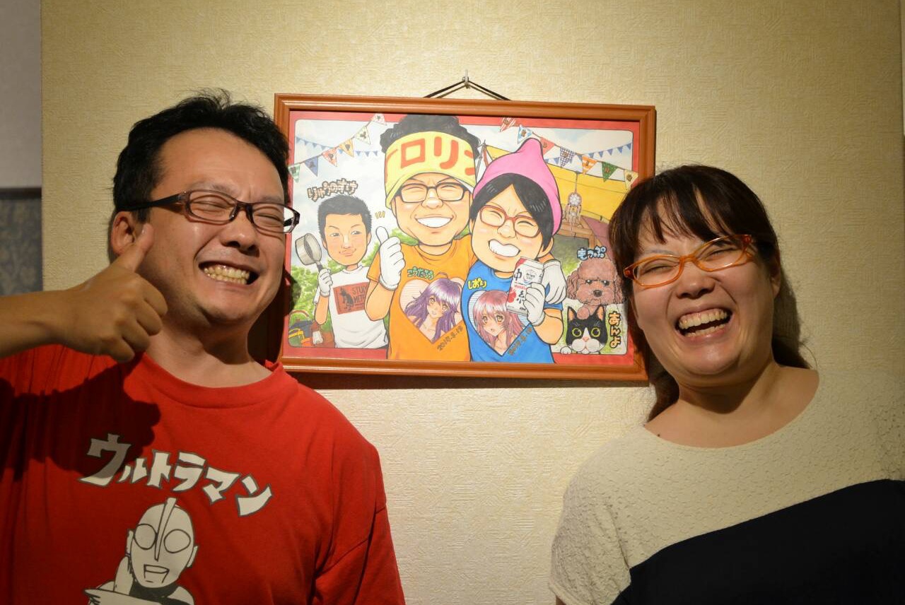 マラソンの似顔絵